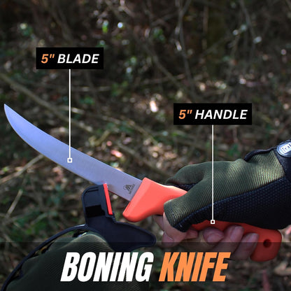 Deer Hunting Knife Set, Field Dressing Kit with Portable Box