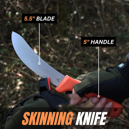 Deer Hunting Knife Set, Field Dressing Kit with Portable Box