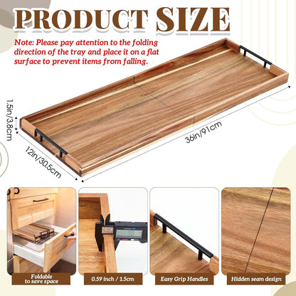 Teenyyou 32 x 18 Large Acacia Wood Cutting Boards for Kitchen Wooden Cutting Board with Juice Groove Extra Large Serving Platter Carving Tray for Meat Cheese(Black)