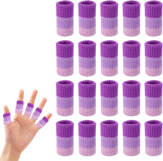 20Pcs Crochet Finger Guard Protectors Covers Compression Knitting Finger Sleeves Protects Finger Cushion for Writing