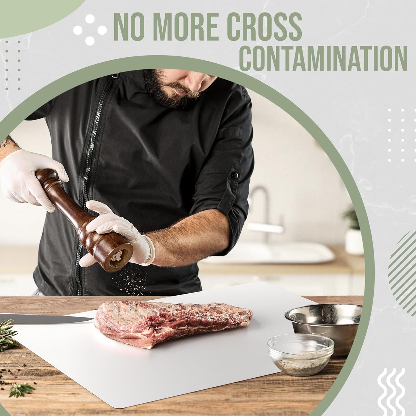 Crown Display Disposable Cutting Boards for Kitchen 15 Count Black Cutting Board 10 Inch X 13.5 Inch Flexible Cutting Boards For Kitchen ~ Patent Pending ~ Recyclable Disposable Cutting Board Sheets