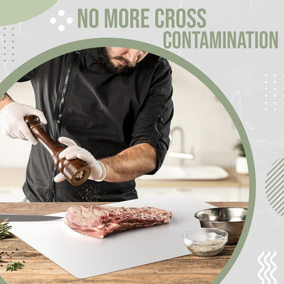 Crown Display Disposable Cutting Boards for Kitchen 15 Count Black Cutting Board 10 Inch X 13.5 Inch Flexible Cutting Boards For Kitchen ~ Patent Pending ~ Recyclable Disposable Cutting Board Sheets