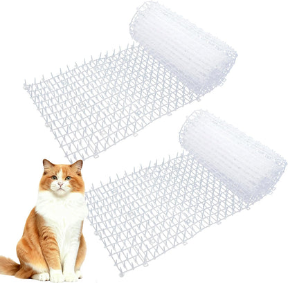 6.5ft Cat Scat Mat with Soft Spikes, Humane Indoor/Outdoor Cat Deterrent Mat for Garden, Countertops & Furniture, 78" x 11" Plastic Repellent Strip