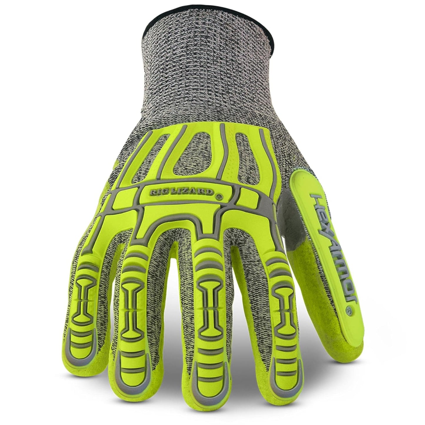 HexArmor Cut-Resistant Impact Protection PU Palm Work Gloves | Rig Lizard® Series 2095 | Large