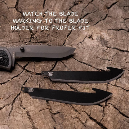 OUTDOOR EDGE 3.5" RazorLite EDC Knife. Pocket Knife with Replaceable Blades and Clip. The Perfect Hunting Blade for Skinning Deer. Blaze Orange with 6 Blades