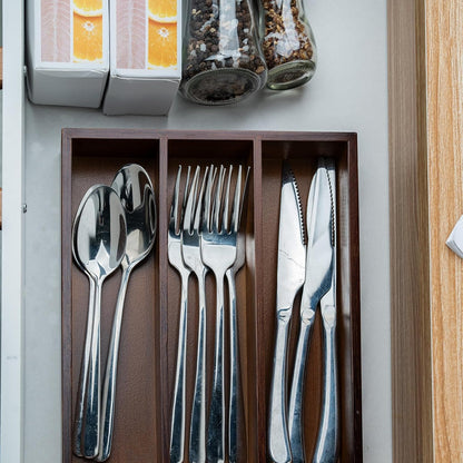 Fibogollo Silverware Organizer Bamboo Kitchen Drawer Organizer Kitchen Utensil Organizers, Flatware Organizer Tray for Flatware, Utensils(Natural)