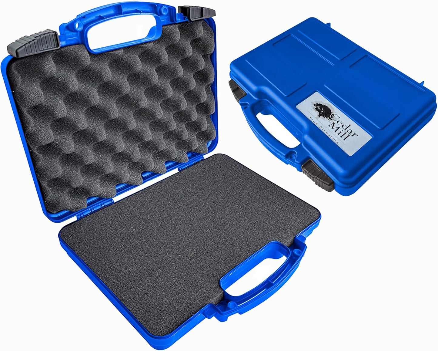 Cedar Mill Fine Firearms TSA Approved Hard Gun Case – Airline Approved Lockable Pistol Carrying Case with Dual Latch & Customizable Foam – Fits 9mm Handgun, Revolver & Firearm for Travel & Range Use