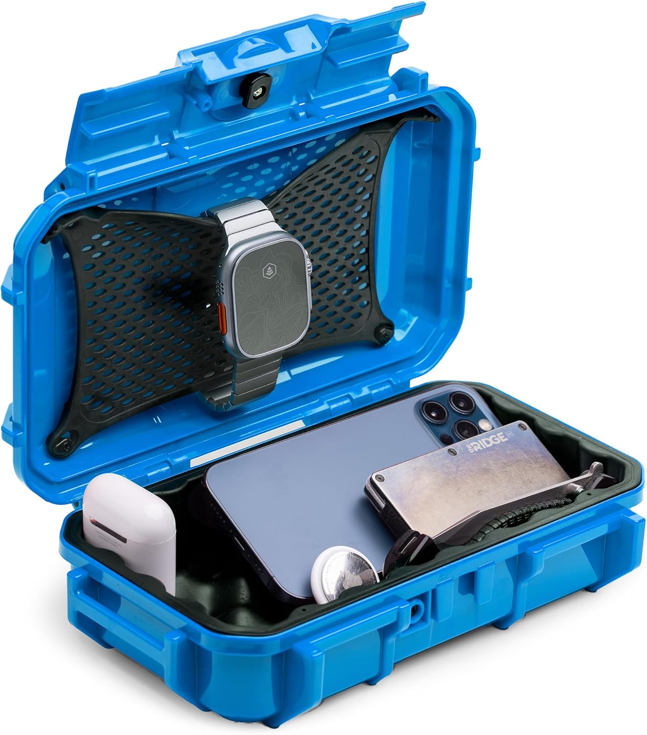 Evergreen 56 Dry Box - EDC Tough Protective Case USA Made for Organization of Cameras, Phones, Camping, Fishing, Hiking, Water Sports (Red)