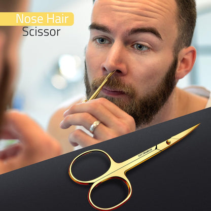 Utopia Care Eyebrow Scissors, Professional Stainless Steel Small Shears for Men and Women, Nose Hair Scissors for Grooming Mustache, Beard, Eyelashes, Ear Hair Trimming, Silver