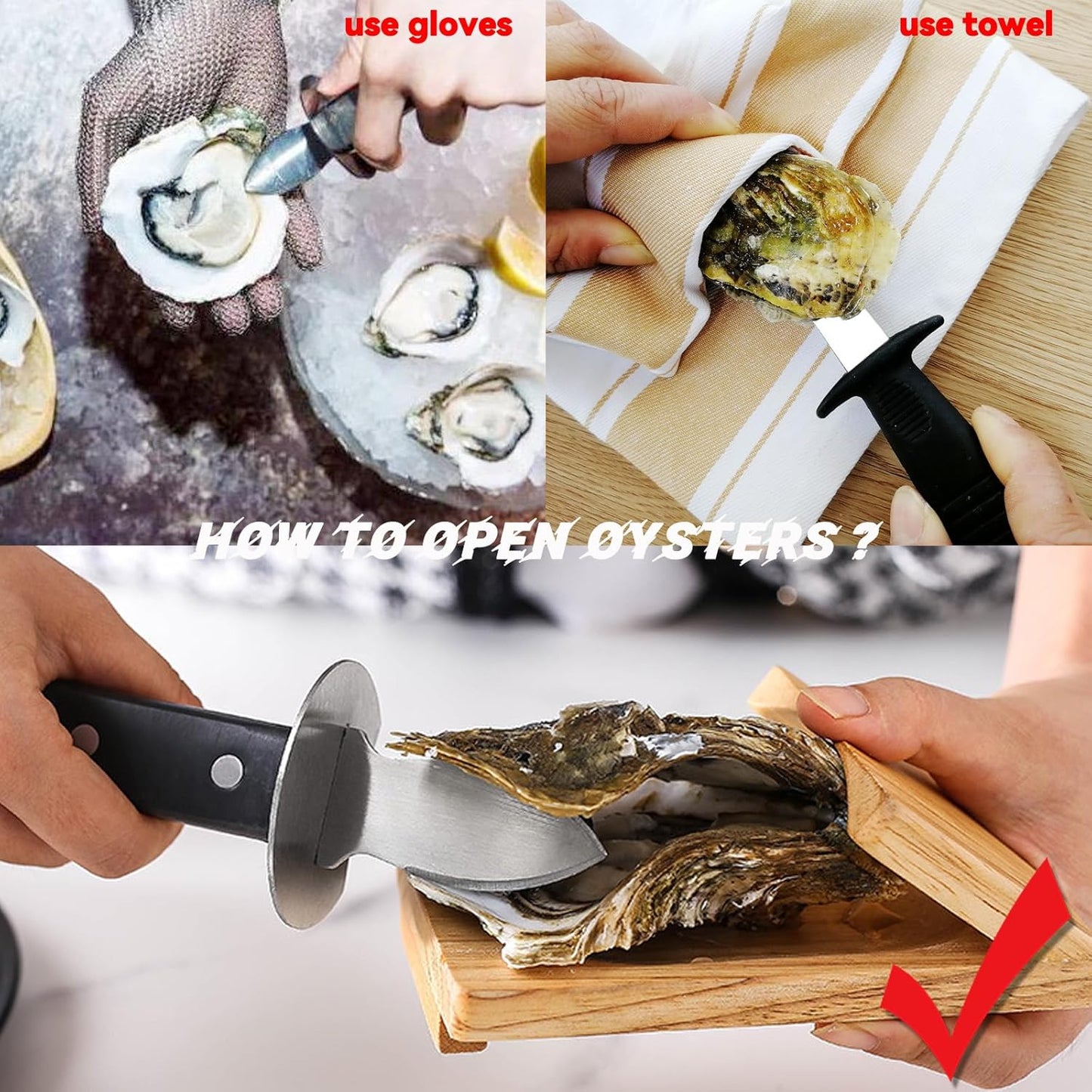 1/2/3PCS Oyster Shucking Clamp, 8×13cm Wood Shucking Clamp Oyster Shucking Protector, Wooden Holder Oyster Shucking Clamp, Oyster Opener Tool for Kitchen Home Outdoor Barbecue Camping (2PCS)