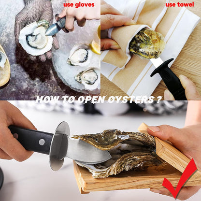 1/2/3PCS Oyster Shucking Clamp, 8×13cm Wood Shucking Clamp Oyster Shucking Protector, Wooden Holder Oyster Shucking Clamp, Oyster Opener Tool for Kitchen Home Outdoor Barbecue Camping (2PCS)