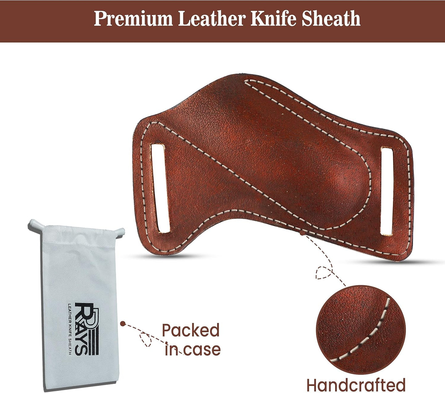 Leather Knife Sheath for Belt Pocket Folding Knife Holder Compact Draw Knifes Carrier EDC Tools Holster