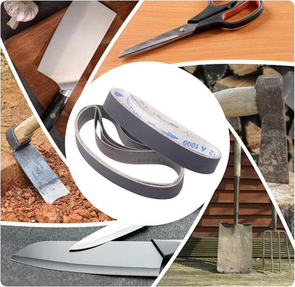 1x30 Inch Silicon Carbide Sanding Belts, 4 PCS Each of 80,120, 240, 400, 800,1000 Grits Knife Sharpening Belt Kits for 1 x 30 Inch Belt Sander, 24 Pack