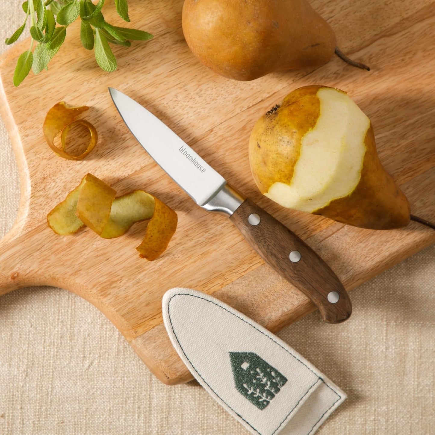 Bloomhouse - Two Time Oprah's Favorite Things Winner - 5" Utility Boning Kitchen Knife German Stainless Steel Blade w/Forged Italian Olive Wood Handle Full Tang for Meat Poultry & Precision Cutting