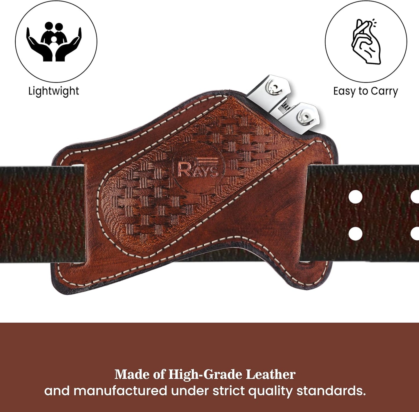 Leather Knife Sheath for Belt Pocket Folding Knife Holder Compact Draw Knifes Carrier EDC Tools Holster