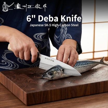 6.7 Inch Santoku Knife, Made in Japan, High Carbon Molybdenum Stainless Steel Japanese Chef Knife with Sakura Handle, Kitchen Knife for Slicing Meat, Vegetable & Fruit