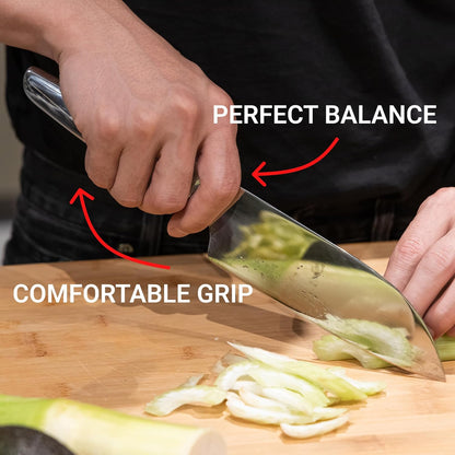HAST Edition 6.3-Inch Santoku Knife, Ultra-Sharp Professional Japanese Chef Knife, Advanced Powder Steel, Lightweight, Comfortable Ergonomic & Award-Winning Design, Premium Steel Kitchen Knife
