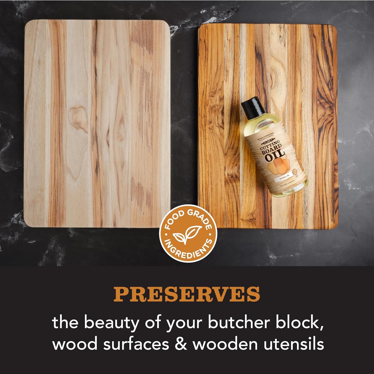 CLARK'S Cutting Board Oil - Coconut Extract Oil for Cutting Board - Made with Fractionated Coconut Oil for Kitchen Countertops, Butcher Blocks, Wooden Bowls and Utensils