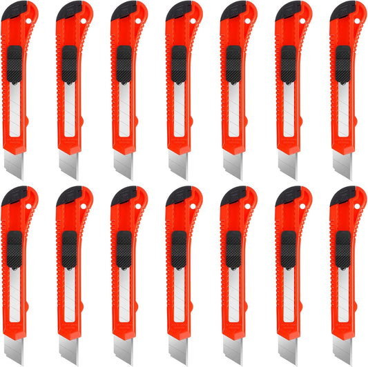 DIYSELF 30 Pack Box Cutter Retractable, 18mm Box Knife, Utility Knife Retractable with Snap Off Blade, Boxes Cutter Knives for Cardboard, Art, Craft