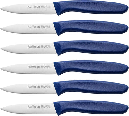 Paring Knife Fruit Knife Set (6 Pieces), Ultra Sharp Stainless Steel Vegetable and Fruit Knife with PP Plastic Ergonomic Handle for Cutting Fruits and Vegetables.Multi.