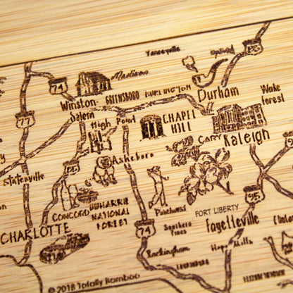 Totally Bamboo A Slice of Life New Jersey State Serving and Cutting Board, 11" x 8.75" - Colors B