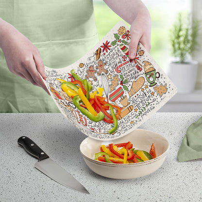 Cut N' Funnel Farmhouse Fall Designer Flexible Cutting Board Mat 15" x 11.5" Made in the USA Decorative Flexible Easy to Clean