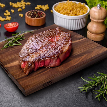 John Boos R-Board Series Rectangular Wooden Maple Cutting Board 20”x15” – 1.5” Thick, 12-lb Reversible Butcher Block with Edge-Grain & Finger Grips – Made in the USA