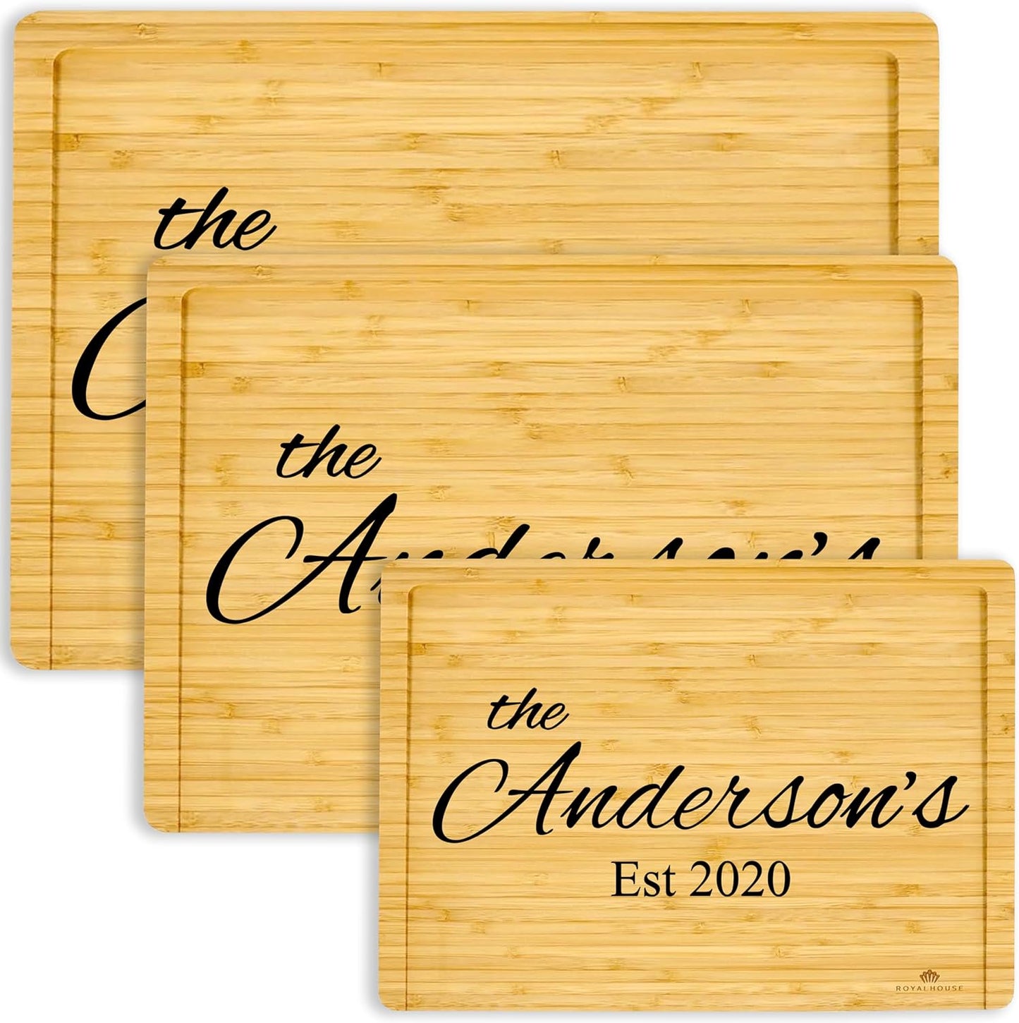 Large Cutting Board, 15x10x0.5 Bamboo Cutting Boards for Kitchen with Juice Groove and Kitchen Chopping Board for Meat Cheese board Heavy Duty Serving Tray,