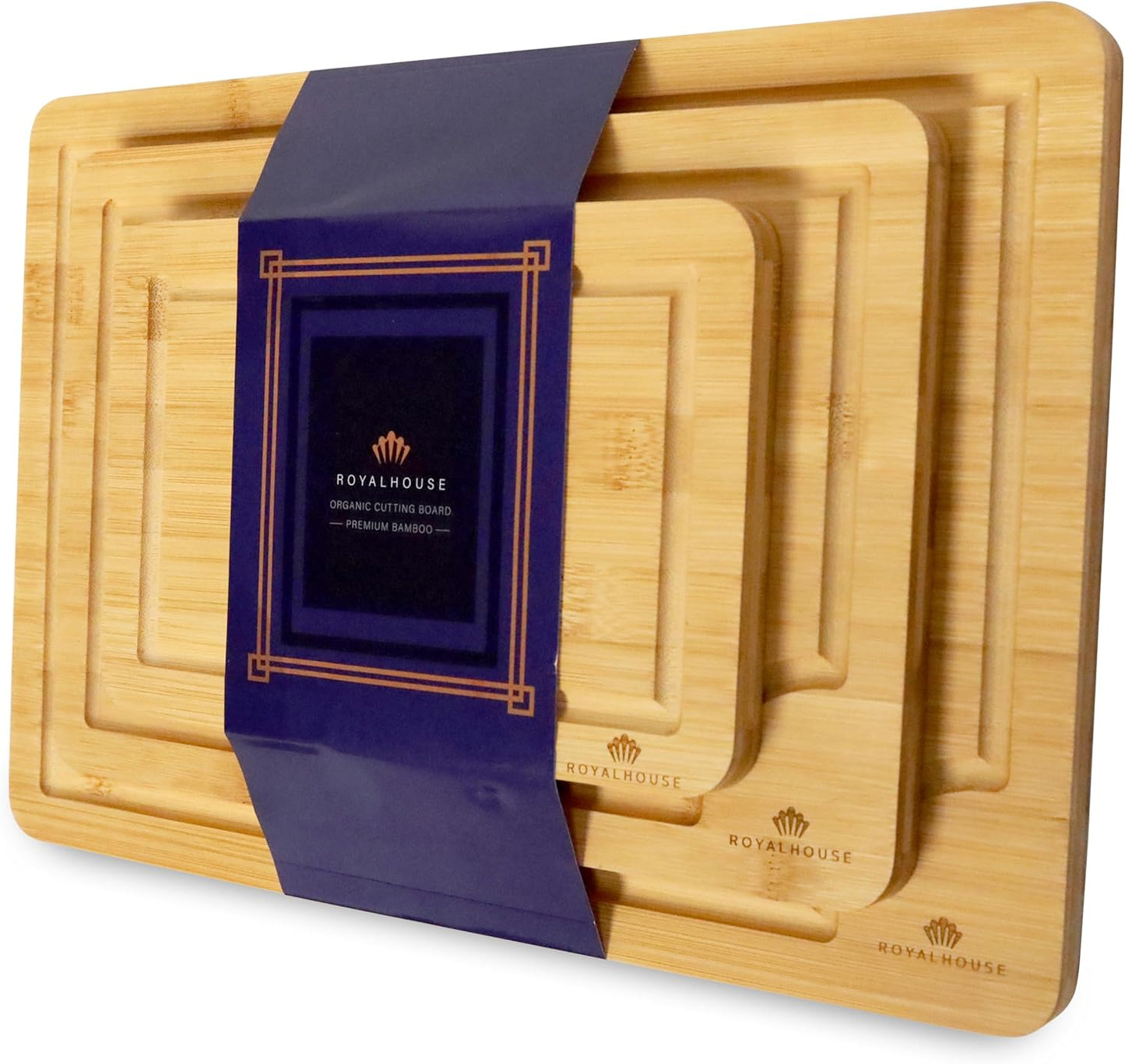 Large Cutting Board, 15x10x0.5 Bamboo Cutting Boards for Kitchen with Juice Groove and Kitchen Chopping Board for Meat Cheese board Heavy Duty Serving Tray,