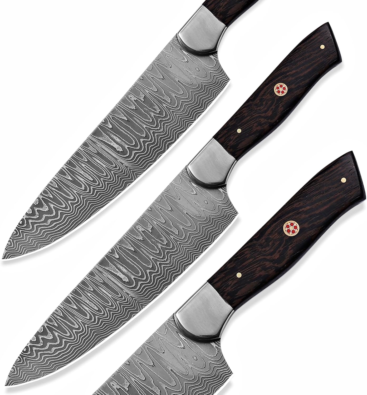 Damascus Chef Knife -12 inch high carbon Damascus Steel Sharp Kitchen Knife Vegetable Meat Cleaver, Great Gift Box for Family & Restaurant CHF-36