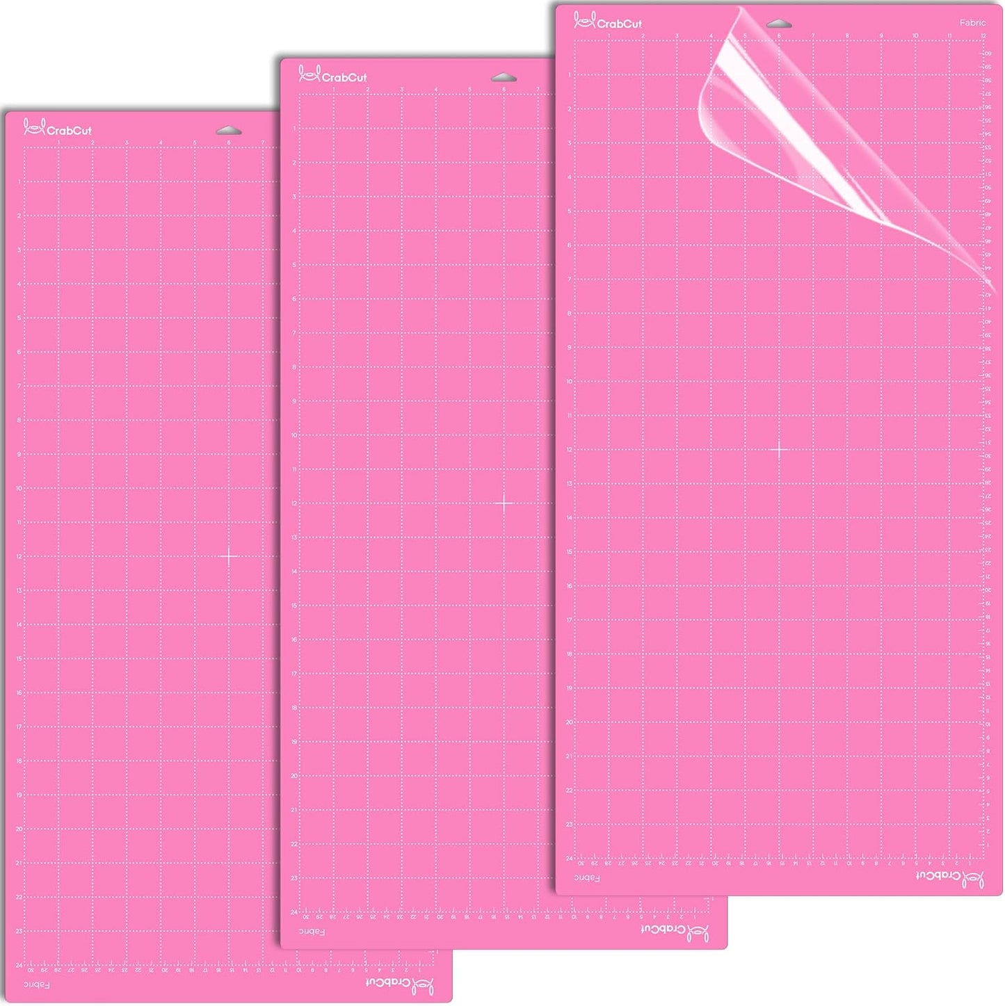 Cutting Mats for Cricut Maker 4/Explore 4/Maker 3/Explore 3/Explore Air 2 12x12 Inch 3Pack Pink FabricGrip Durable Long Lasting Ultra Strong Stickness Replacement Cut Mat for Cricut/Siser Juliet Romeo