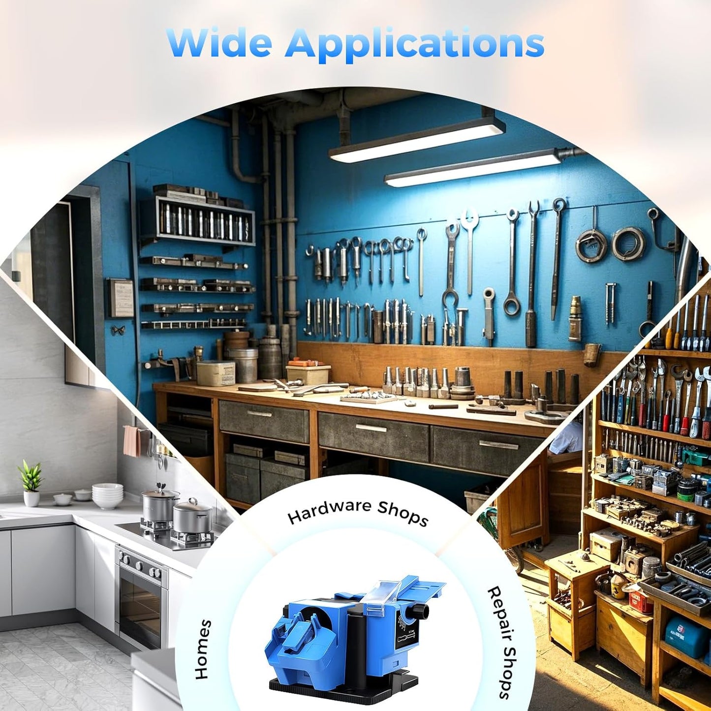 Electric Drill Bit Sharpener, 110V 96W Multifunctional Electric Sharpening Machine Household Cutter Knife Scissor Sharpener