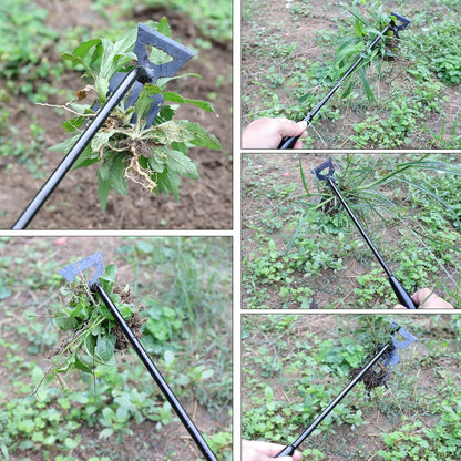Weed Remover Tool,Garden Weed Tool, Portable Garden Weeder Tool for Vegetable Gardening Backyard Farm Planting & Weeding (Black Handle)