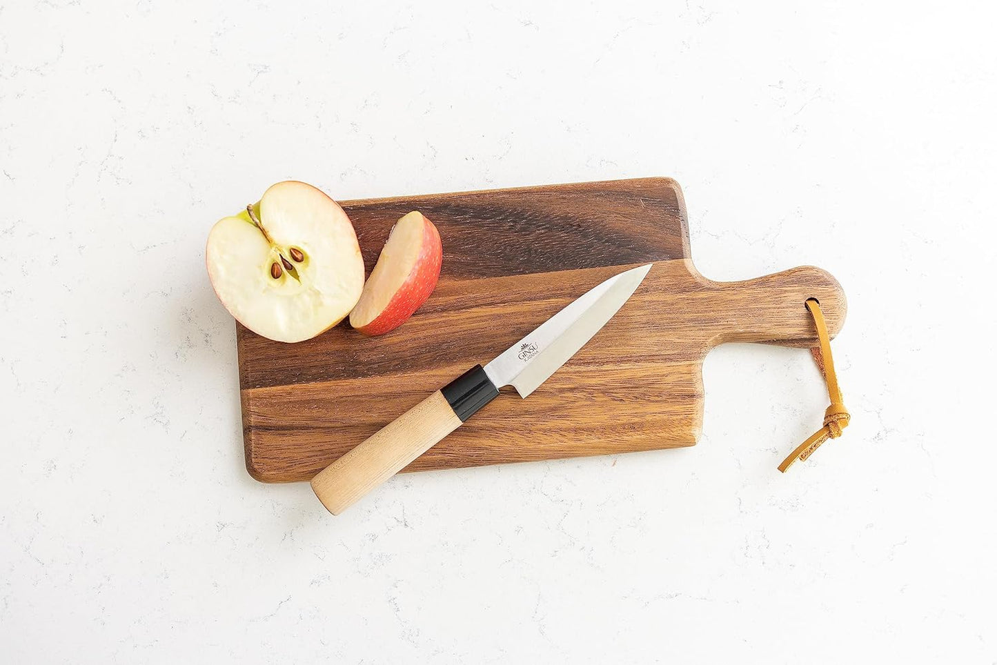 Japanese Petty Knife 3.9" – 420J2 Stainless Steel Paring Knife with Wood Handle for Fruit, Vegetable & Meat Preparation