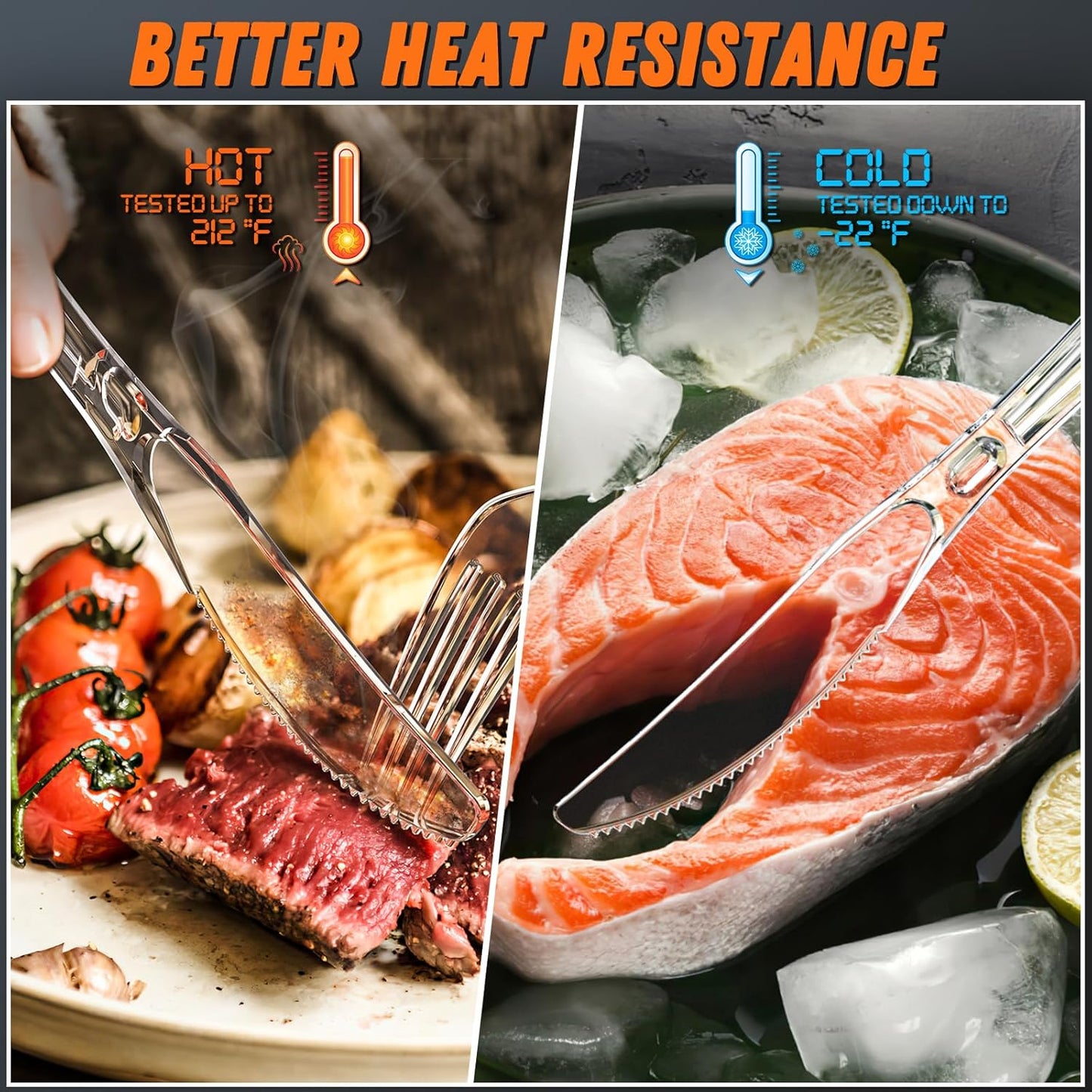 Dipoo 7.5" Clear Plastic Knives Heavy Duty Upgraded Heat Resistant & BPA Free, Solid and Durable Plastic Cutlery, Premium Disposable Knives, for Party Supply(84 Count)