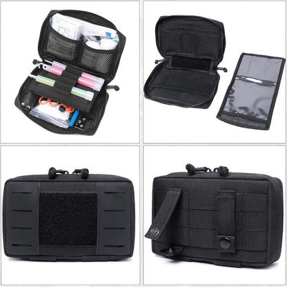 Azarxis Tactical Mini Belt Pouches, Multi-Purpose Small Battery Case Compact Utility EDC Card Slot Holder Waist Bags Military Molle Pack Sundries Storage Pack