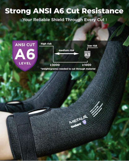 Ultra-Comfort Cut Resistant Sleeves for Thin Skin and Bruising, Cooling Protective Arm Sleeves for Gardening, Farming, Yard