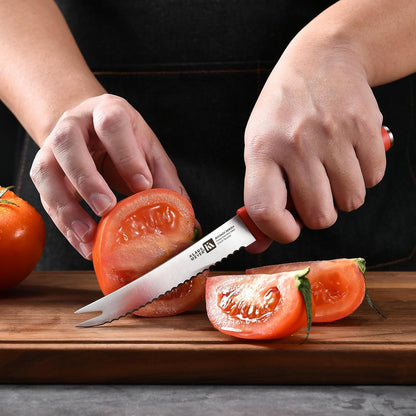 Klaus Meyer Acciaio High Carbon Stainless Steel 3 Piece Tomato Knife Set (Black)