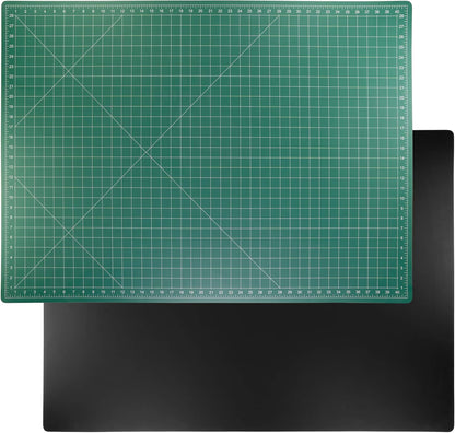Pacific Arc Double Sided Self Healing Cutting Mat - Thick and Durable Vinyl Rotary Cutting Mat for Sewing & Scrapbook Paper Cutting Mat (09"x 12")