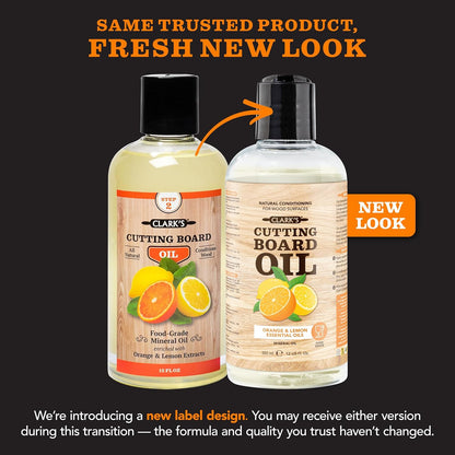 CLARK'S Cutting Board Oil - Coconut Extract Oil for Cutting Board - Made with Fractionated Coconut Oil for Kitchen Countertops, Butcher Blocks, Wooden Bowls and Utensils