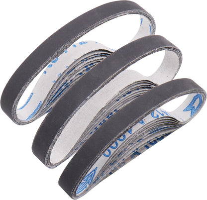 1/2 x 12 Inch Knife Sharpener Sanding Belts for Work Sharp, 5000 Ultra Fine Grit Replacement Sharpening Belt Kit for Official Work Sharp (WSKTS & WSKTS-KT/Mk.1 & Mk.2) Knife & Tool Sharpener, 10 Pcs