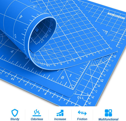 DIYSELF Cutting Mat 8in×6in, Self Healing Cutting Mat, A5 Rotary Cutting Mats for Crafts Sewing Hobby Fabric Project, 5-Ply Craft Cutting Board Double Sided, Craft Mat, Matting & Mounting Materials