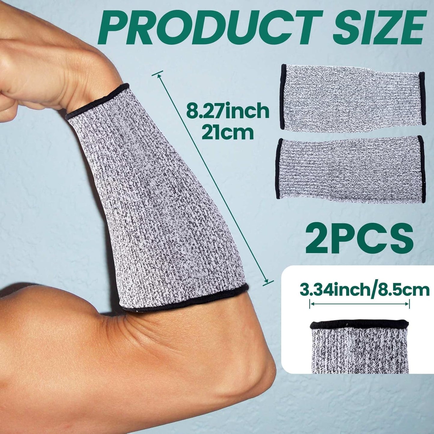 SmallCat Cut Resistant Protective Arm Sleeves, Reusable Arm Guards Gardening Sleeves, Breathable Safety Arm Protectors for Industry, Working, Dog Bite - Gray, 1 Pair