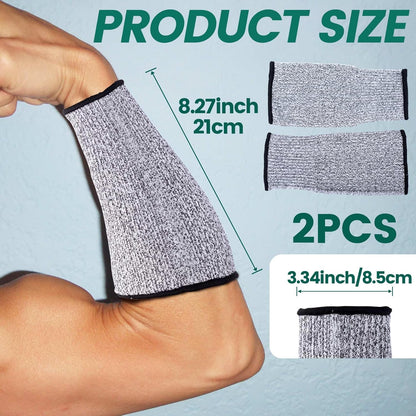SmallCat Cut Resistant Protective Arm Sleeves, Reusable Arm Guards Gardening Sleeves, Breathable Safety Arm Protectors for Industry, Working, Dog Bite - Gray, 1 Pair