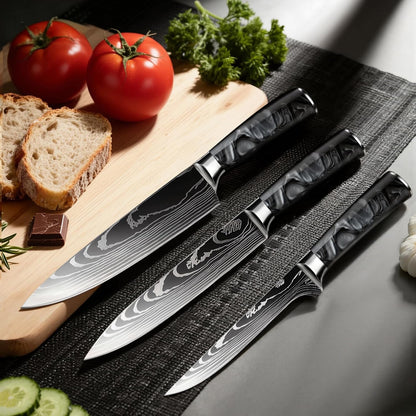 Knife Set,12-Piece Premium Kitchen Knife Set with Universal Knives Block,Anti-Rust Non-Stick High-Carbon Stainless Steel Extra-Sharp Chef Knives for Kitchen,Dishwasher Safe,Non-slip Ergonomic Handle
