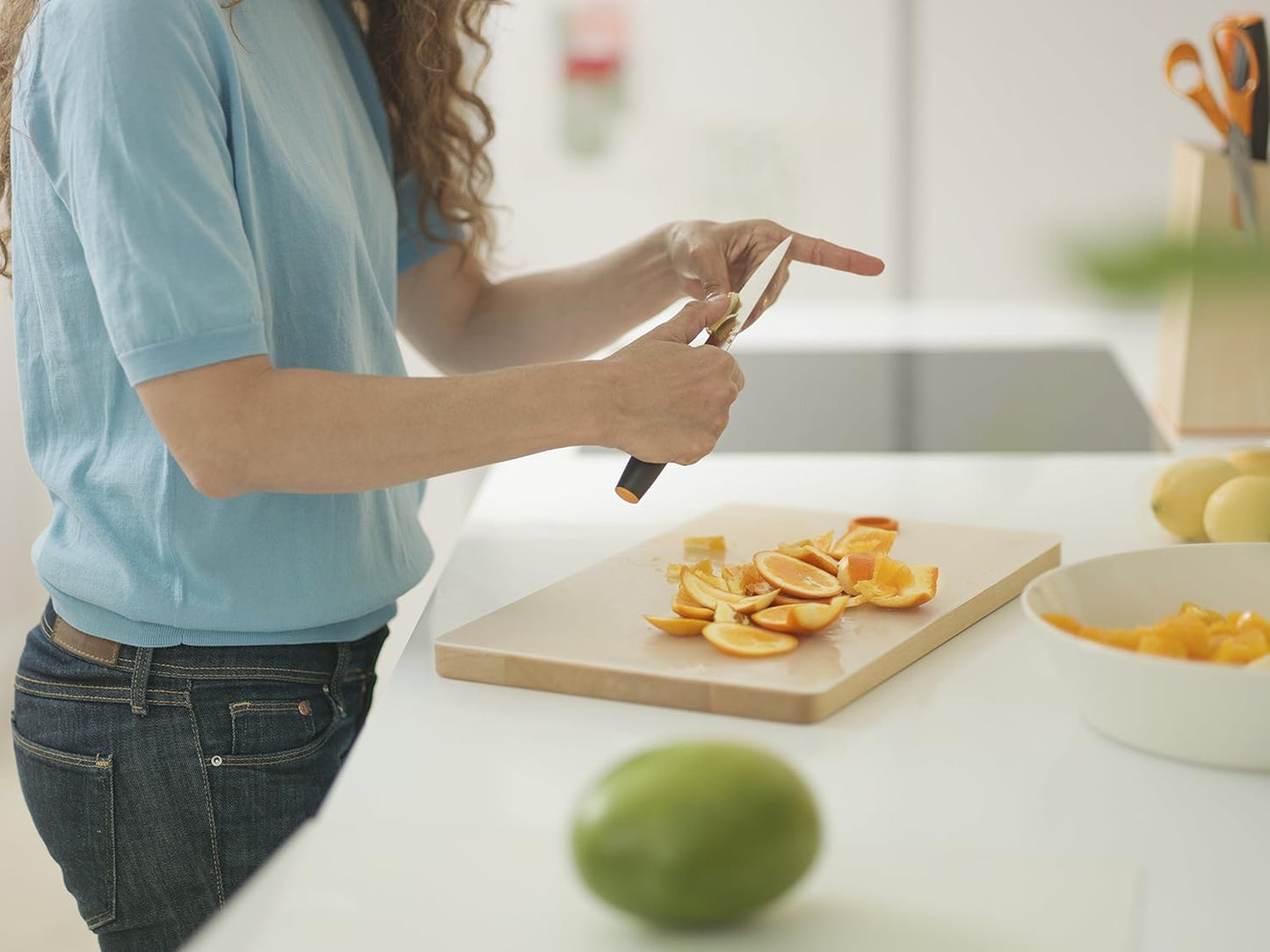 Fiskars Tomato Knife, Functional Form, Total Length: 23 cm, Japanese Stainless Steel/Plastic, 1057543