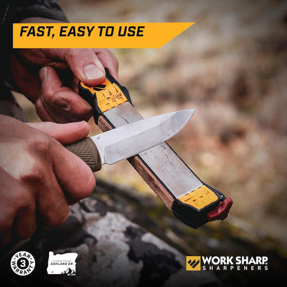 Work Sharp Guided Field Sharpener Elite with case, Travel Knife Sharpener Tool