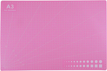 Cutting Mat A3 Pink, Self Healing Cutting Mat 12x18 Inch, 5-Ply Rotary Cutting Board Double-sided for Cutting Quilting Modeling Projects
