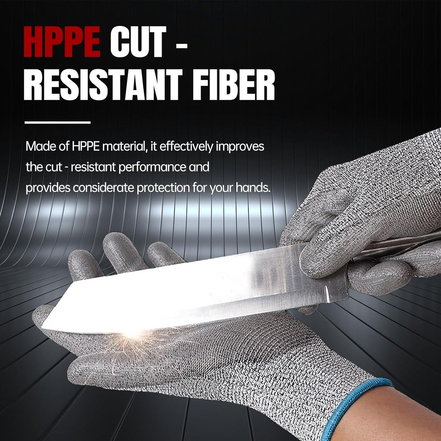 ANSI A9 Cut Resistant Gloves,Cut Resistant Work Gloves,Cut Proof Gloves Nitrile Coated For Metal Fabrication,Woodworking, Construction,Touch Screen,Large