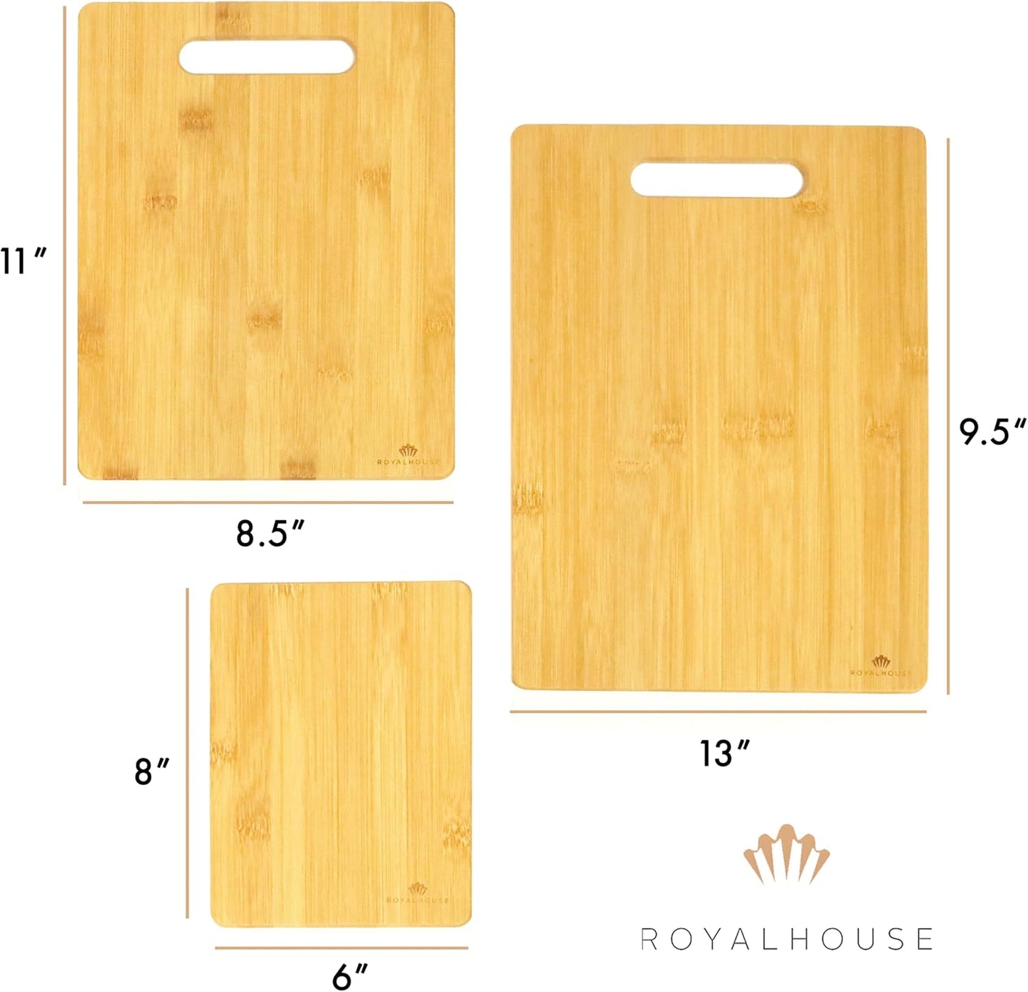 Large Cutting Board, 15x10x0.5 Bamboo Cutting Boards for Kitchen with Juice Groove and Kitchen Chopping Board for Meat Cheese board Heavy Duty Serving Tray,